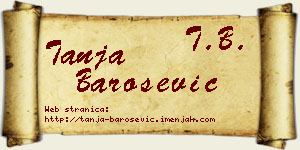 Tanja Barošević vizit kartica